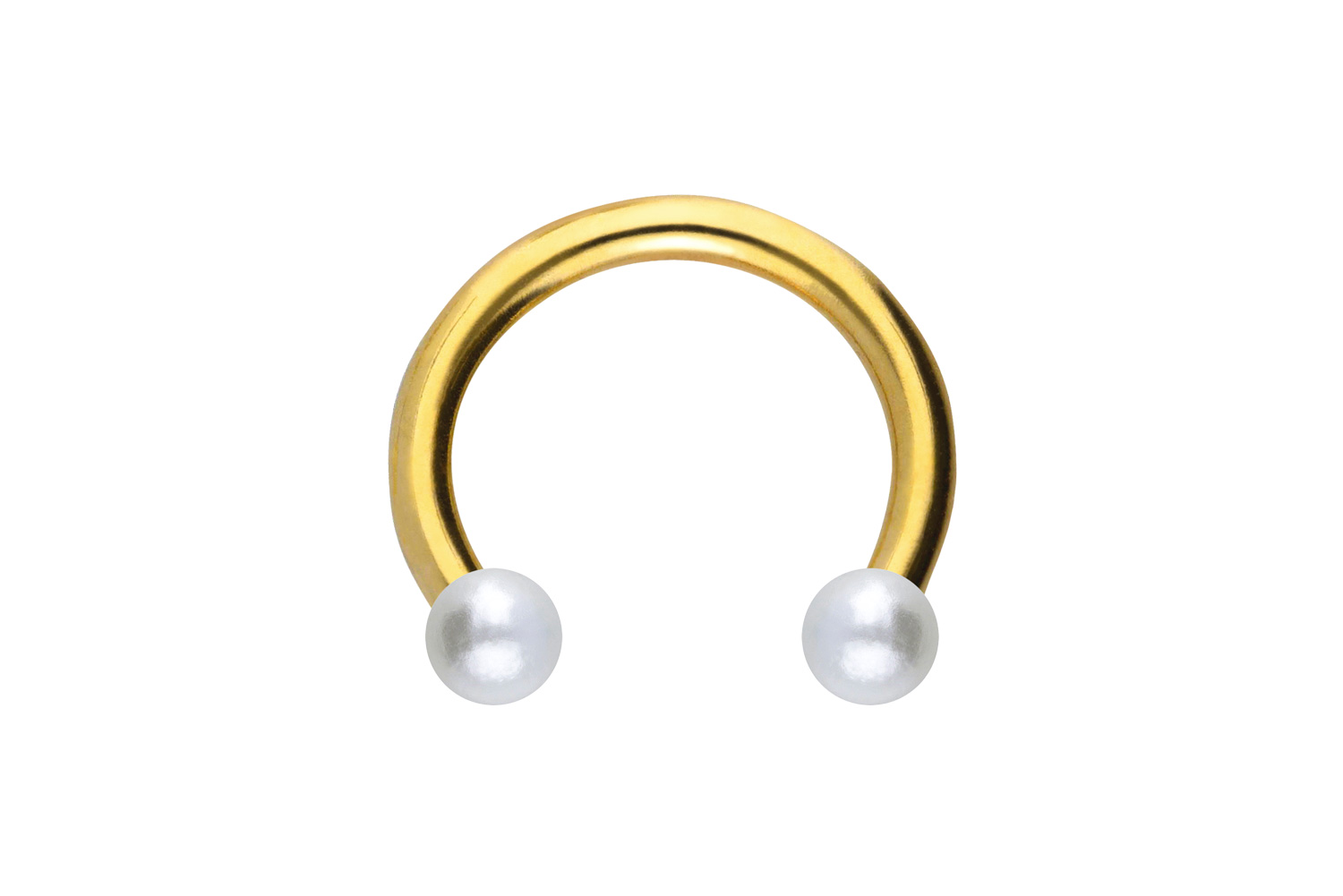 Titan Hufeisenring Piercing SYNTHETISCHE PERLEN